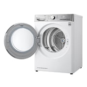 LG 9kg Sèche-linge RH90V9AV2QR Blanc | 6 Motion DD | ThinQ | Condenseur autonettoyant, Vue à 45°, RH90V9AV2QR, thumbnail 3