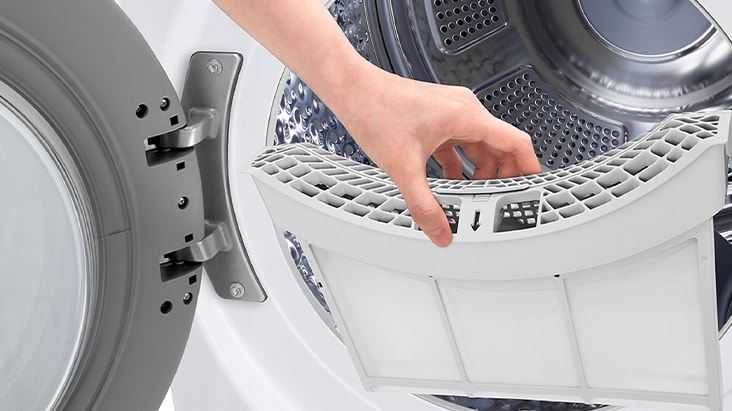 Retirer le double filtre du sèche-linge