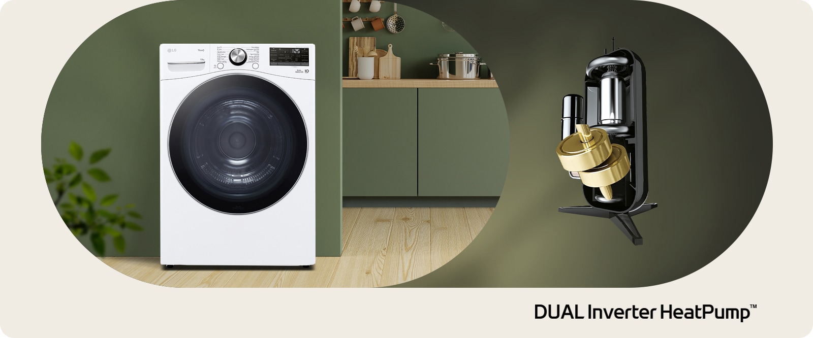 Image d’un sèche-linge LG et d’une DUAL Inverter HeatPump™