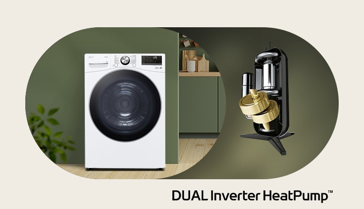 Image d’un sèche-linge LG et d’une DUAL Inverter HeatPump™