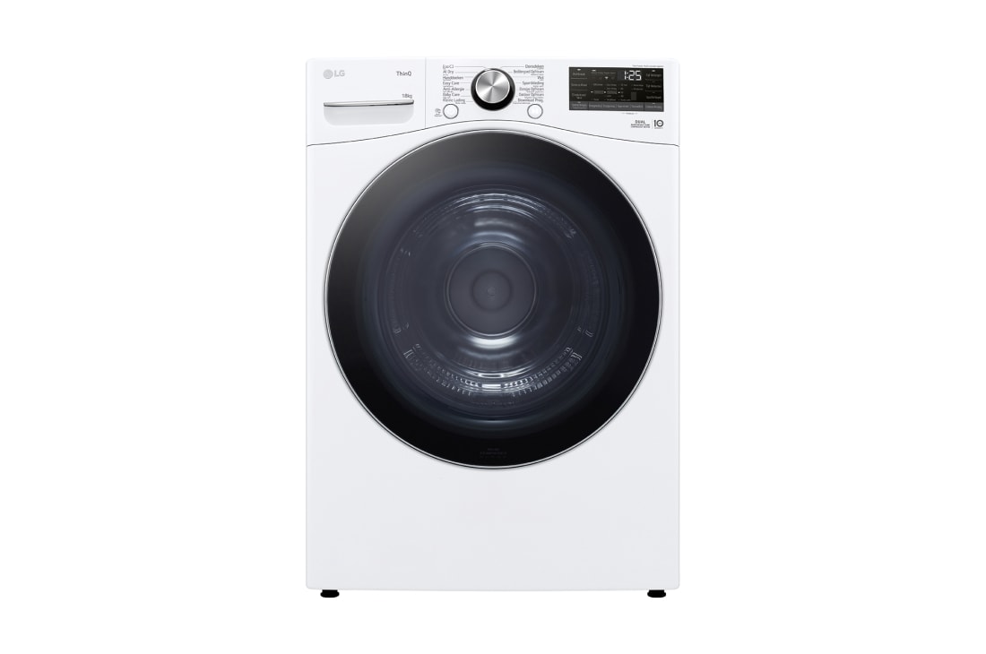 LG 18kg Sèche-linge RH18U8AVCW Blanc | DUAL Inverter Heat Pump™ | AI DD™ | Condenseur autonettoyant, LG 18kg Droger RH18U8AVCW Wit | DUAL Inverter Heat Pump™ | AI DD™ | Auto Cleaning Condenser | LG NL, RH18U8AVCW, RH18U8AVCW