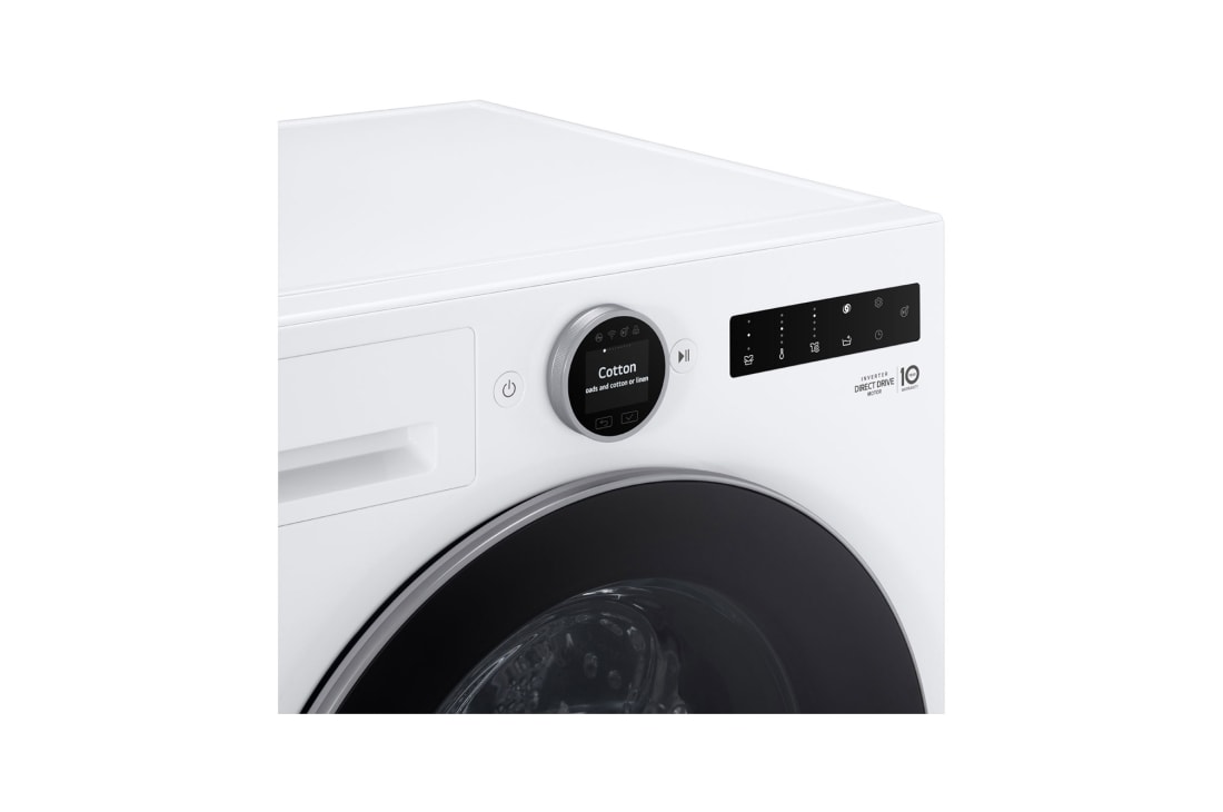 LG 9kg Lave-linge F4WX809Y Blanc | AI DD™ | Steam™ | TurboWash™ , KnobDisplaydetail, F4WX809Y, thumbnail 6