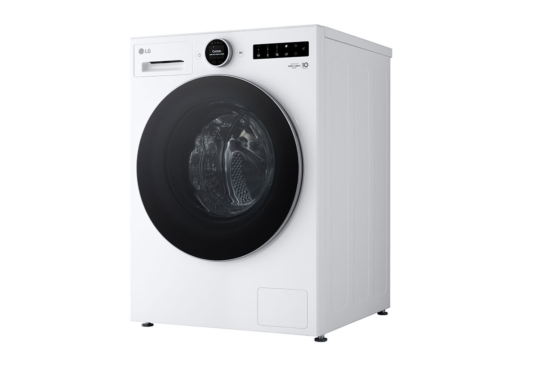 LG 11kg lave-linge F4WX801Y blanc | AI DD™ | Steam™ | TurboWash™ , Left view, F4WX801Y, thumbnail 3
