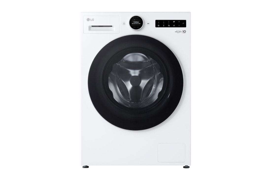 LG 11kg lave-linge  F4WX851Y blanc | AI DD™ | AI Wash | ezDispense™  , front view, F4WX851Y