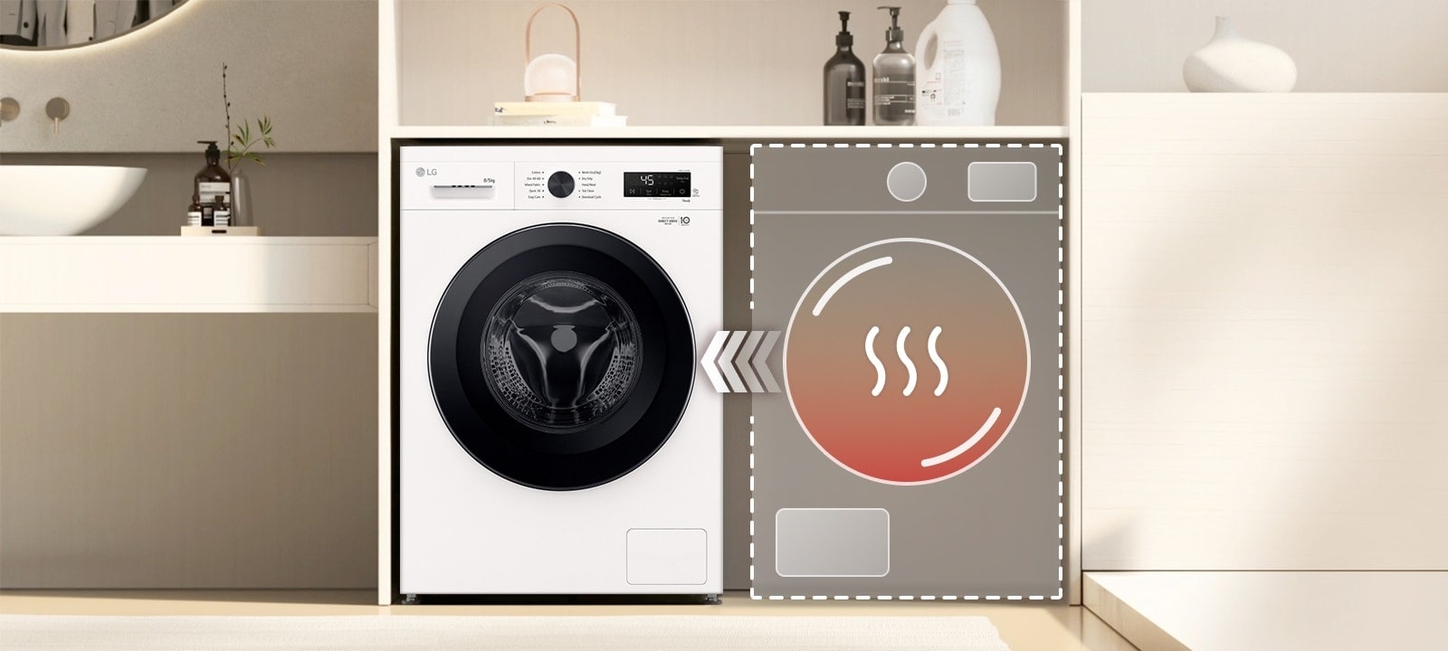 Lessive sans souci, gain de place