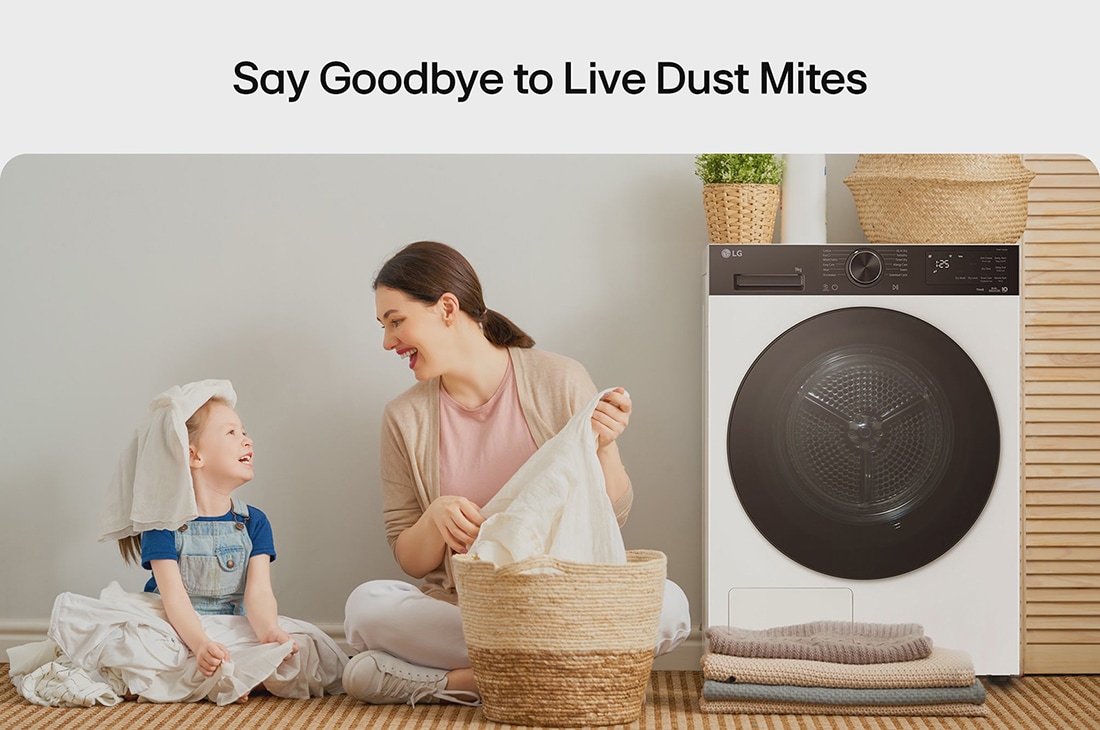 LG 9kg sèche-linge blanc | DUAL Inverter Heat Pump™ | Condenseur autonettoyant | Smart Pairing, Dimension, RHX5009THB, thumbnail 14