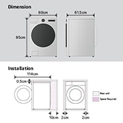 LG 9kg sèche-linge blanc | DUAL Inverter Heat Pump™ | Condenseur autonettoyant | Smart Pairing, EngergyClassA-30, RHX5009THB, thumbnail 11