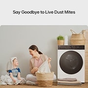 LG 9kg sèche-linge blanc | DUAL Inverter Heat Pump™ | Condenseur autonettoyant | Smart Pairing, Dimension, RHX5009THB, thumbnail 14