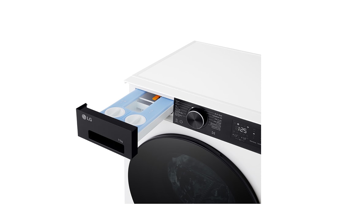 LG 11 kg lave-linge blanc | économique en énergie | AI DD™, side view, F4X5011THB, thumbnail 12