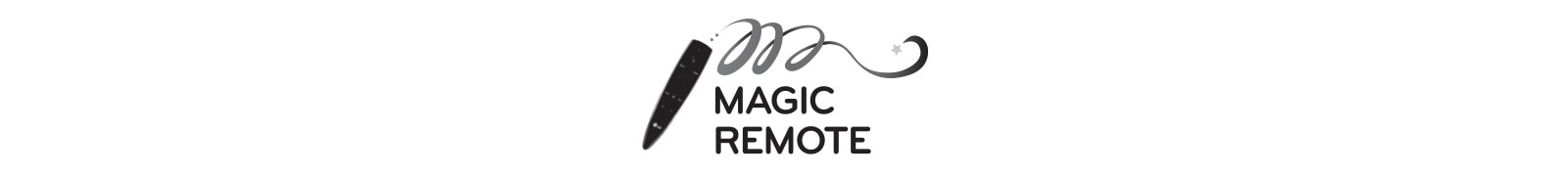 Un logo avec un stylo gribouillant et les mots « Magic Remote ».