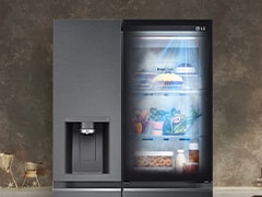 Je peux voir l’intérieur de l’écran de la porte du réfrigérateur