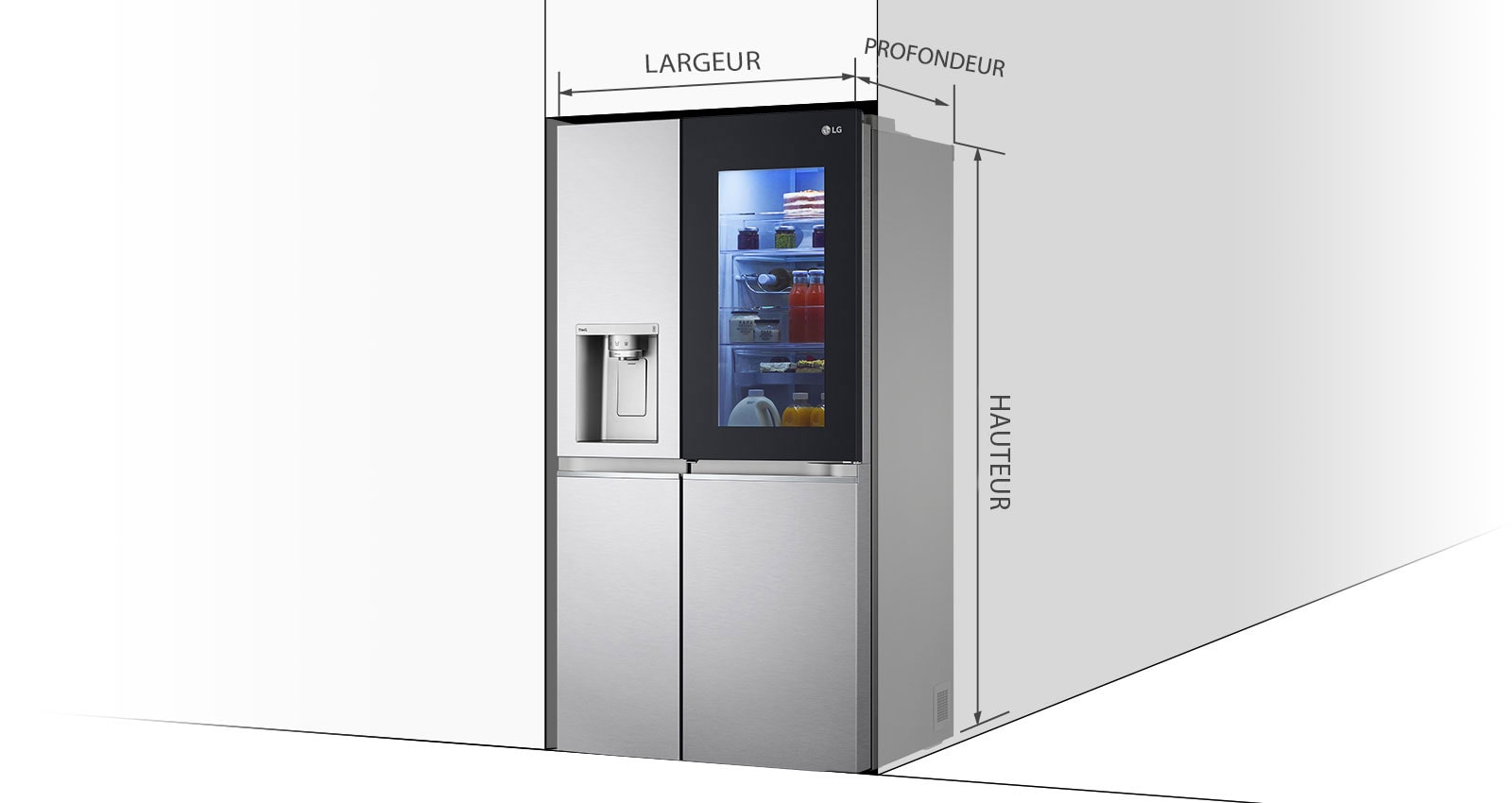 Le réfrigérateur installé dans l’espace