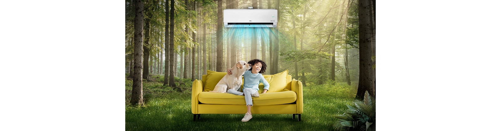 Les enfants et les animaux domestiques sont heureux de s’asseoir dans la forêt et de profiter de l’air conditionné comme s’il s’agissait d’une brise naturelle.