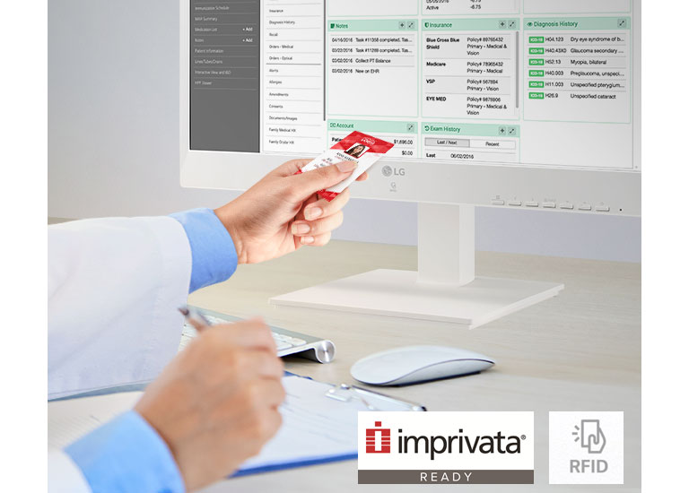 la double bande RFID permet à plusieurs personnes d’utiliser l’appareil comme Thin Client personnalisé compatible avec imprivata® READY