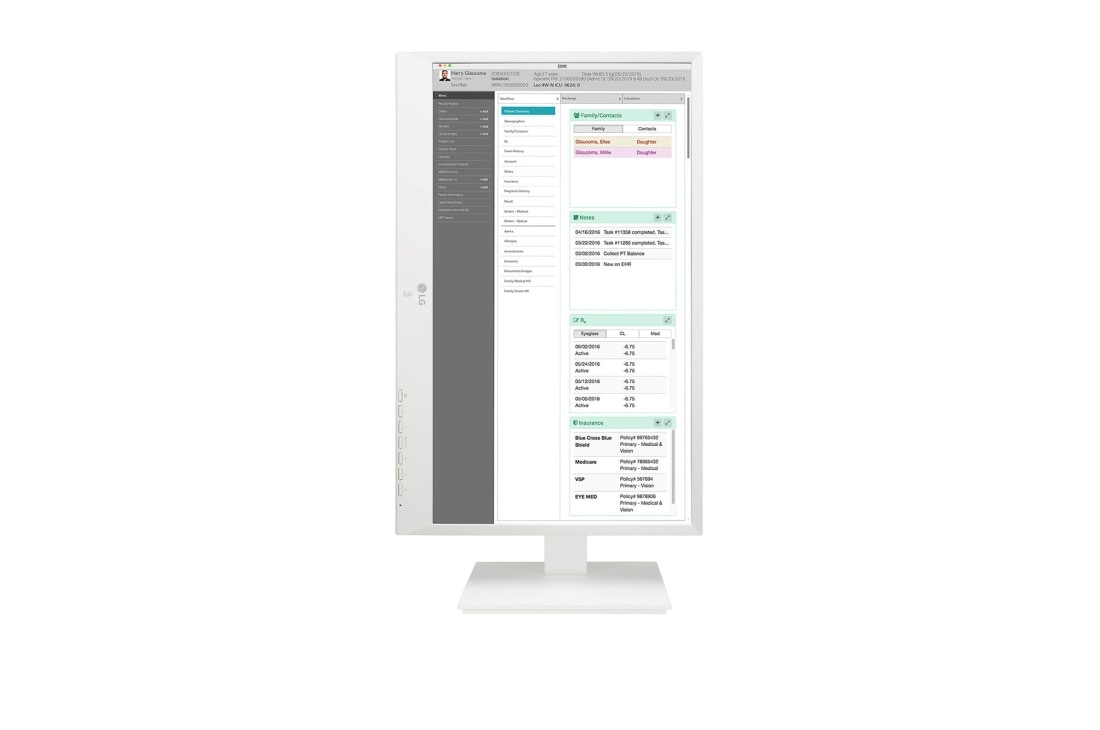LG Thin Client tout-en-un de 24&nbsp;po pour hôpitaux, vue avant de l’écran pivotant à +90&nbsp;degrés, 24CN670W-AC, thumbnail 10