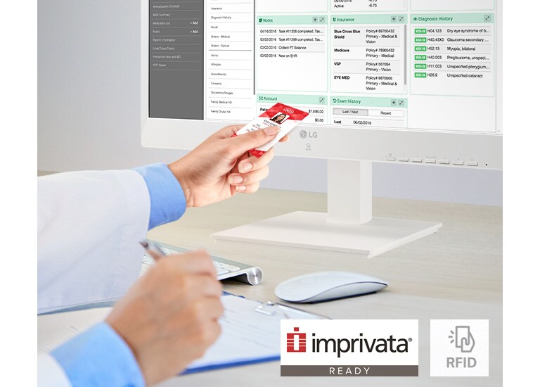 la double bande RFID permet à plusieurs personnes d’utiliser l’appareil comme Thin Client personnalisé compatible avec imprivata® READY