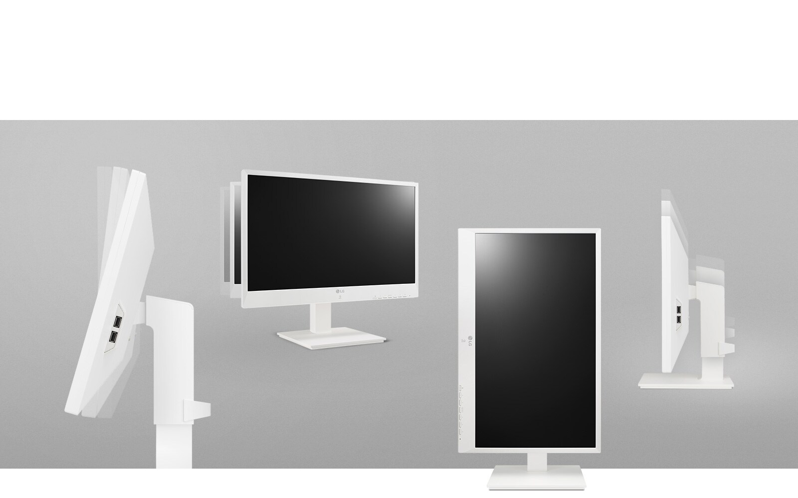 le moniteur présente un design ergonomique prenant en charge les options d’inclinaison, de rotation, de pivot et de réglage de hauteur