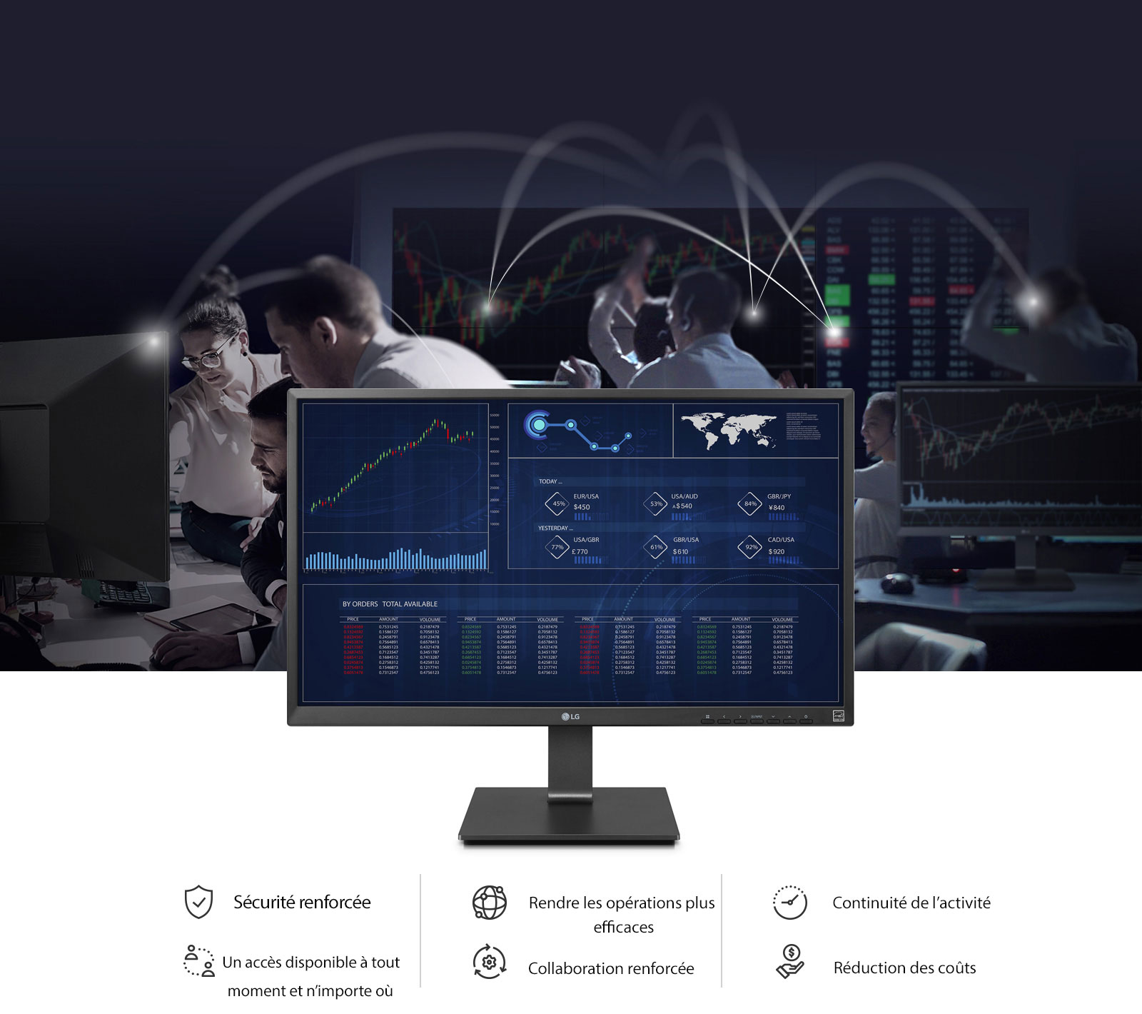 Avec le Cloud Computing, vous pourrez profiter d’une sécurité accrue, rendre les opérations plus efficaces, profiter d’un accès disponible à tout moment et n’importe où, d’une collaboration renforcée, d’une continuité de l’activité et d’une réduction des coûts.