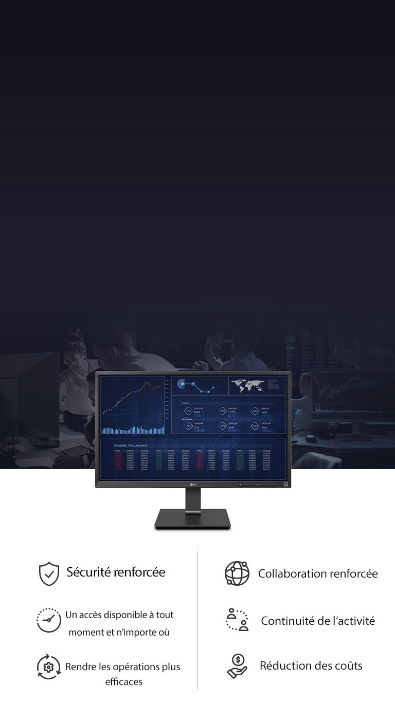 Avec le Cloud Computing, vous pourrez profiter d’une sécurité accrue, rendre les opérations plus efficaces, profiter d’un accès disponible à tout moment et n’importe où, d’une collaboration renforcée, d’une continuité de l’activité et d’une réduction des coûts.