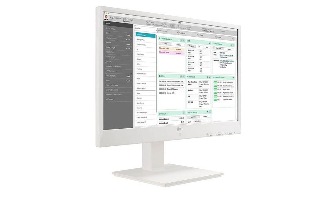LG Client léger All-in-one de 24 po pour hôpitaux, Vue en perspective, 24CN670W-AP, thumbnail 4