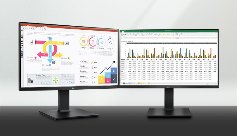 Cet écran possède trois côtés à bord fin et peut s'incliner vous permettant ainsi de profiter d'un espace de travail optimisé.