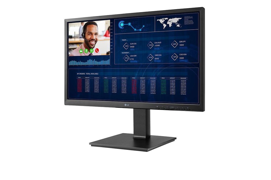 LG Client léger tout-en-un Full HD 23,8 po, vue latérale à -15 degrés, 24CQ651W-BP, thumbnail 4