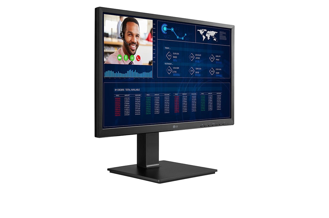 LG Client léger tout-en-un Full HD 23,8 po, vue latérale à +30 degrés, 24CQ651W-BP, thumbnail 7
