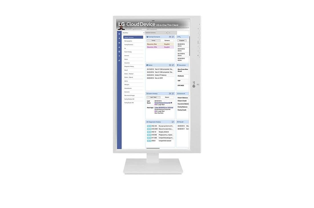 LG 24'' tout-en-un client léger pour les professionnels de la santé avec webcam et haut-parleur, vue avant de l’écran pivotant à +90 degrés, 24CR670N-6P, thumbnail 10
