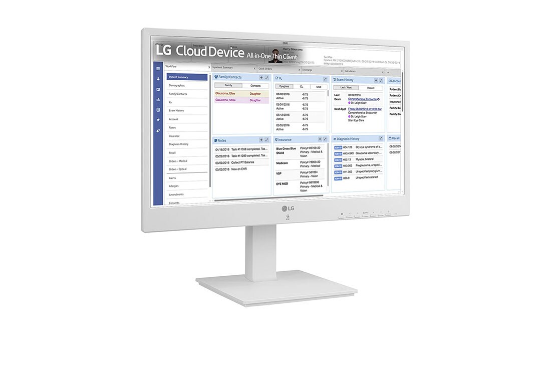 LG 24'' tout-en-un client léger pour les professionnels de la santé avec webcam et haut-parleur, vue latérale à +15 degrés, 24CR670N-6P, thumbnail 13