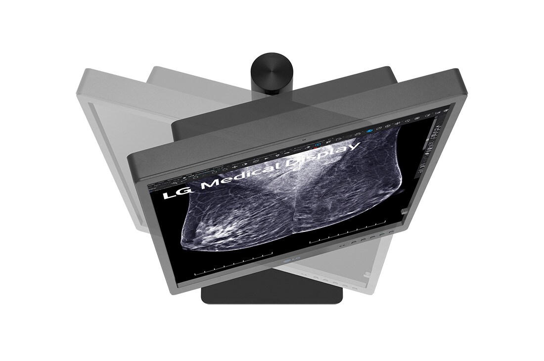 LG Moniteur IPS de Diagnostic de 21,3 po et 5 MP pour la mammographie, top view of the screen moving for swivel adjustment, 21HQ613D-B, thumbnail 13