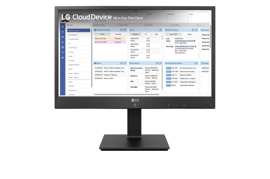 LG 24'' tout-en-un client léger pour webcam et haut-parleur, vue avant, 24CR661N-2P, thumbnail 2
