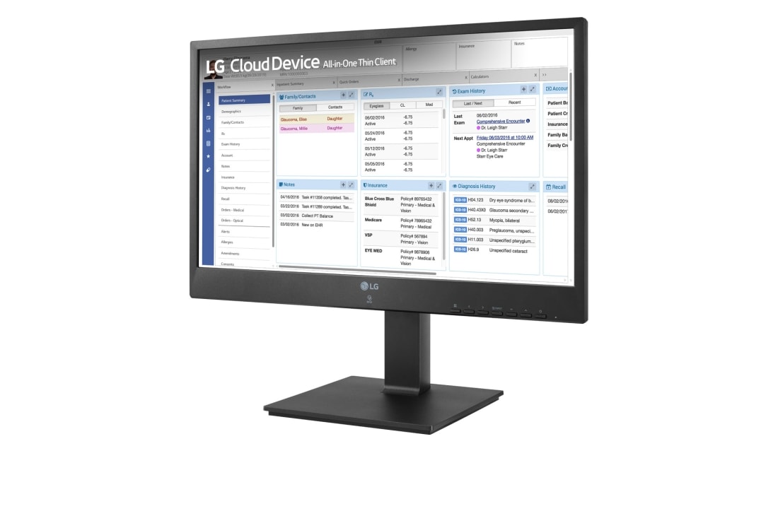 LG 24'' tout-en-un client léger pour webcam et haut-parleur, vue latérale à -15 degrés, 24CR661N-2P, thumbnail 4