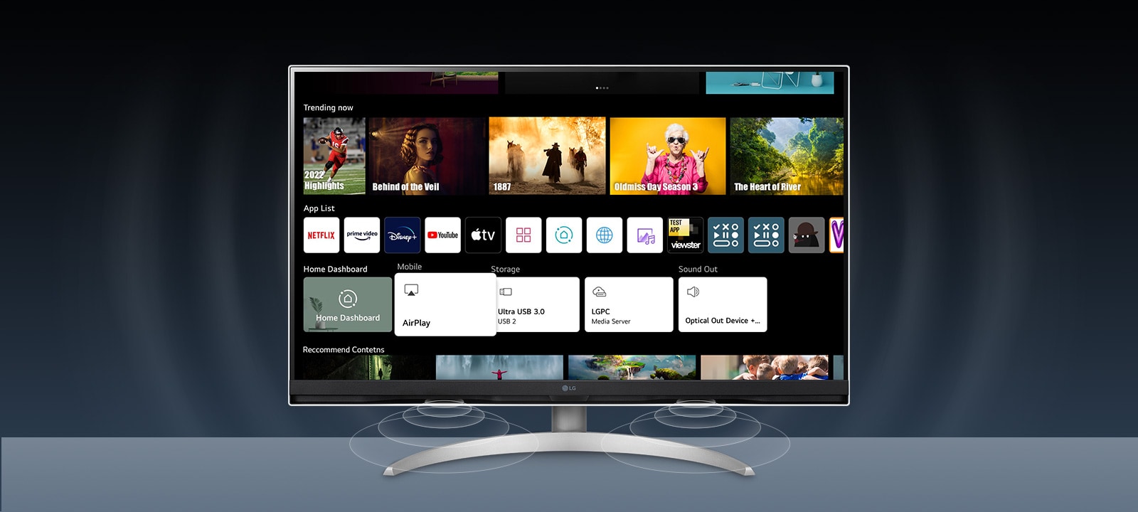 Avec webOS22, explorez une sélection de programmes et de films avec des applis intégrées. Et les 2 x 5W haut-parleurs stéréo complètent votre expérience de son immersive.