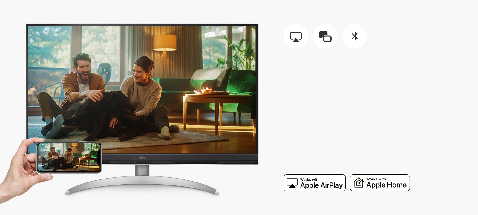 Partagez son et image facilement avec la connection sans fil avancée.