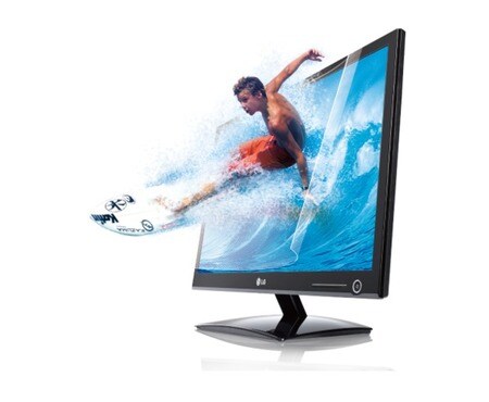 Moniteur 23” Cinema 3D, technologie 3D passive, sans oscillations, 2D à 3D convertisseur, connexion HDMI et temps de réponse de 5 ms.1