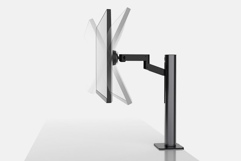 Simulation de la plage d’inclinaison.