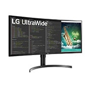 LG Moniteur incurvé UltraWide™ QHD HDR VA de 35 pouces, vue de côté de -15 degrés, 35WN75C-B, thumbnail 3