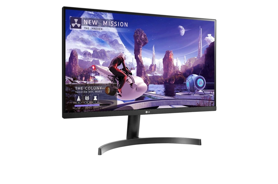 LG 27'' QHD IPS Monitor with AMD FreeSync™	, vue de côté de +15 degrés, 27QN600-B, thumbnail 3