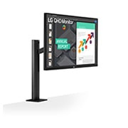 LG Moniteur IPS QHD Ergo de 27&nbsp;pouces avec USB de Type-C™, Vue en perspective, 27QN880-B, thumbnail 3