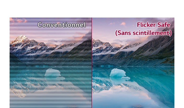 Flicker Safe (Sans scintillement) : Réduit la fatigue visuelle