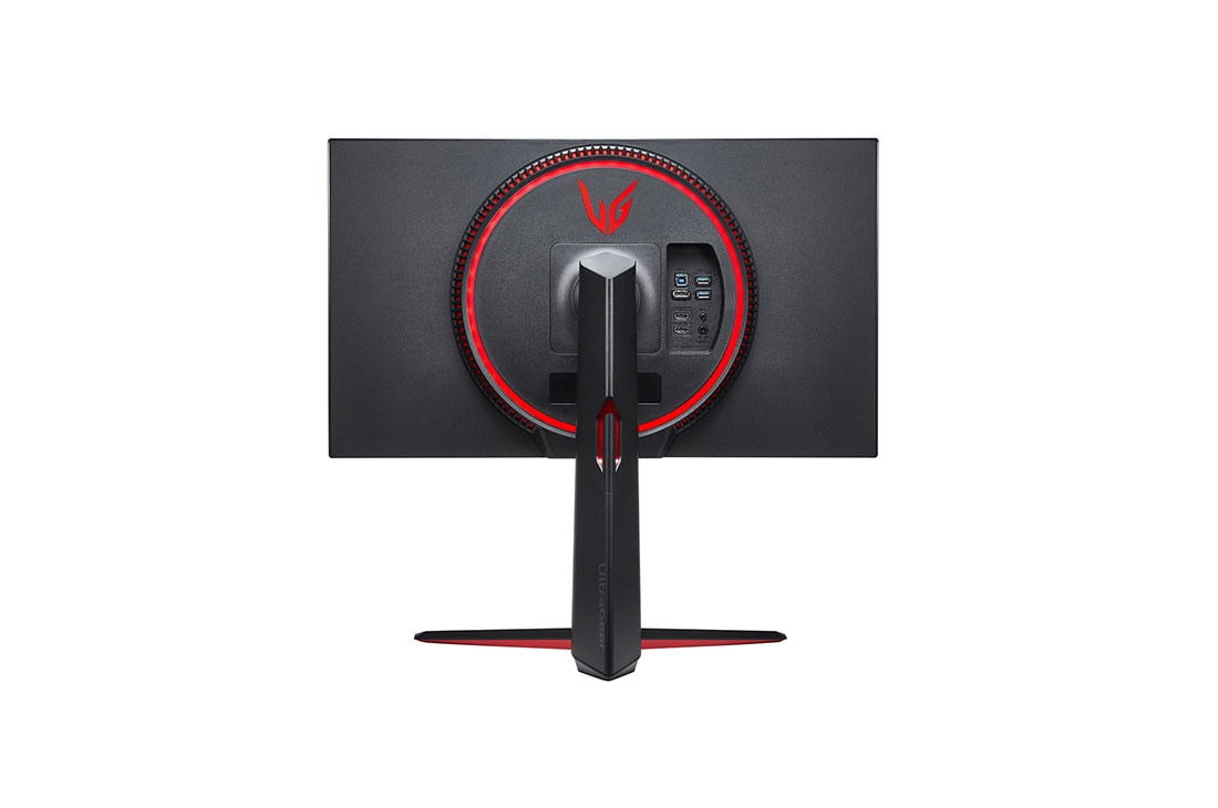 LG Moniteur de jeu 27'' UHD 4K UltraGear™ Nano IPS 1 ms (GtG) avec VESA DSC, Vue arrière avec Sphere Lighting 2.0 en rouge, 27GN950-B, thumbnail 7