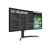 LG Moniteur incurvé UltraWide™ QHD HDR VA de 35 pouces, Vue en perspective, 35WN65C-B, thumbnail 4