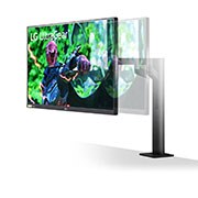 LG Moniteur de jeu (GtG) UltraGear™ Nano IPS 1ms ergonomique de 27 po, vue de côté de l’extension/de la rétraction du moniteur, 27GN88A-B, thumbnail 3