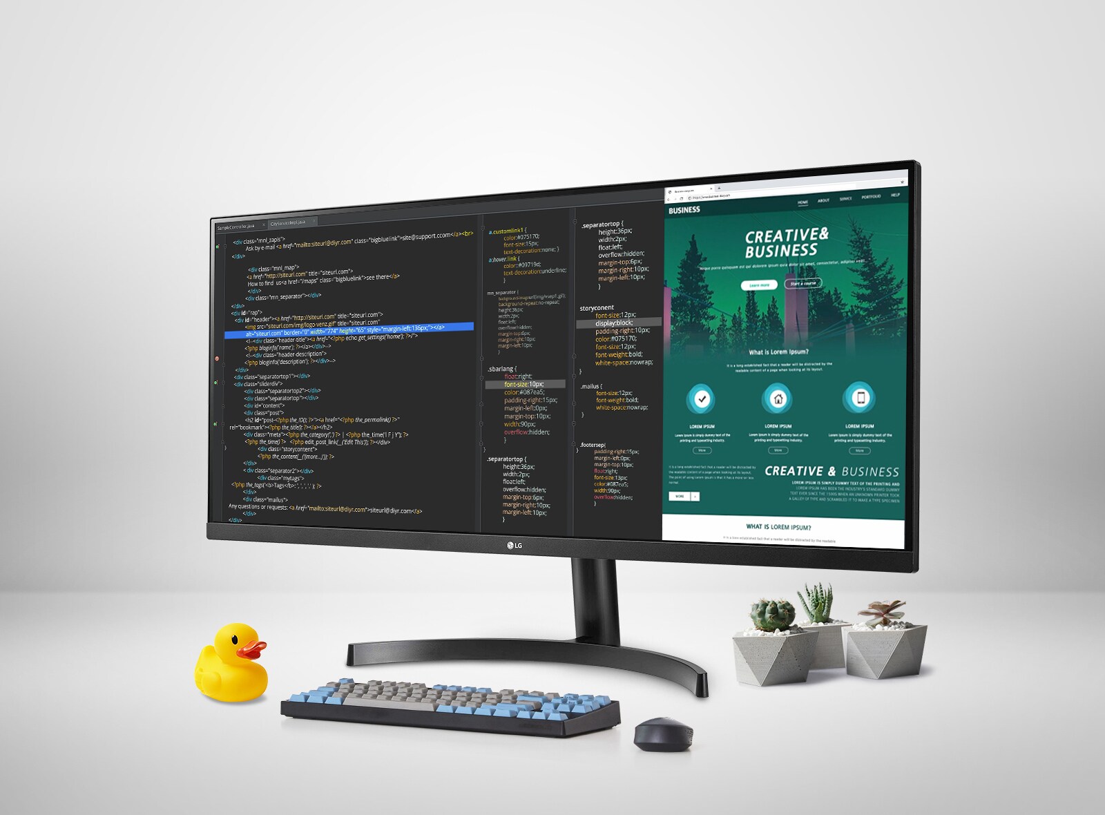 Moniteur UltraWide de LG 34WN700 avec une résolution de 3440x1440 pour les écrans UltraWide™ QHD, sRGB à 99&nbsp;% et HDR10 pour la couleur et la connectivité USB-C