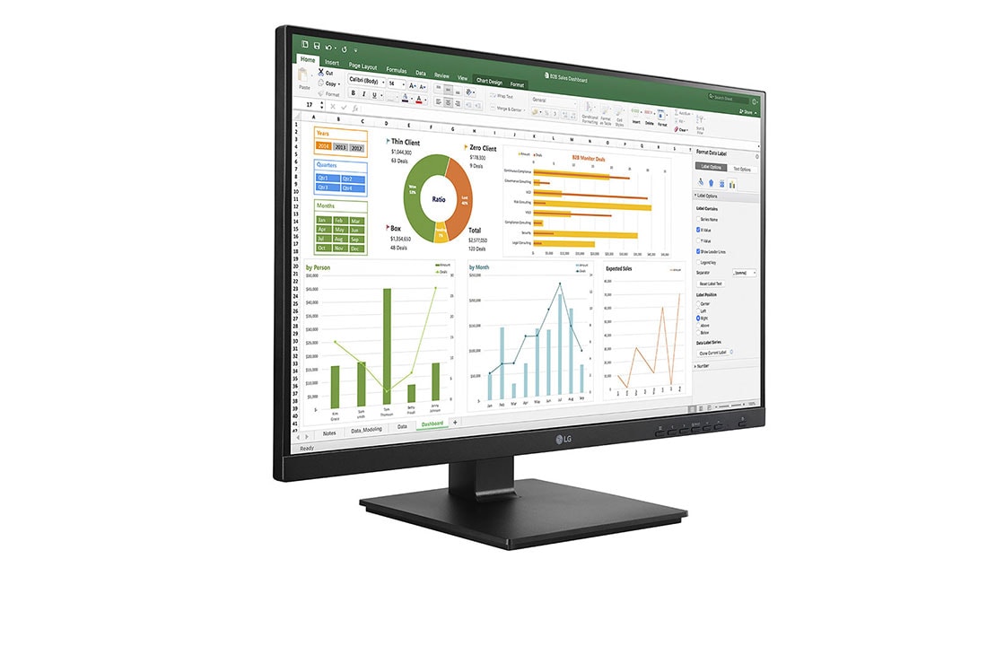 LG Moniteur 23,8&nbsp;po Full HD IPS avec étalonnage des couleurs, Vue en perspective, 24BN650Y-B, thumbnail 4