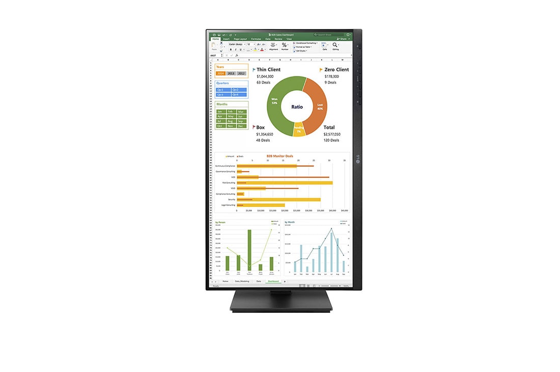 LG Moniteur 23,8&nbsp;po Full HD IPS avec étalonnage des couleurs, Affichage tourné en mode portrait, 24BN650Y-B, thumbnail 8