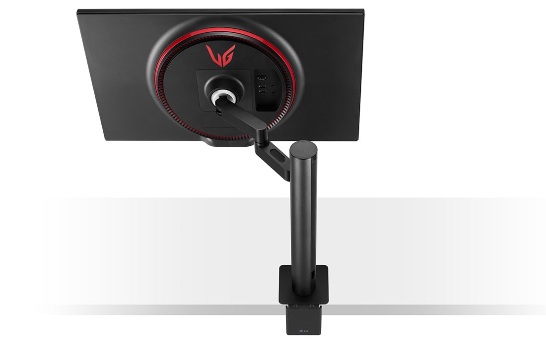 LG Moniteur de jeu (GtG) UltraGear™ Nano IPS 1 ms ergonomique de 27 po, vue latérale arrière avec le bras du moniteur étendu vers la gauche, 27GN880-B, thumbnail 14