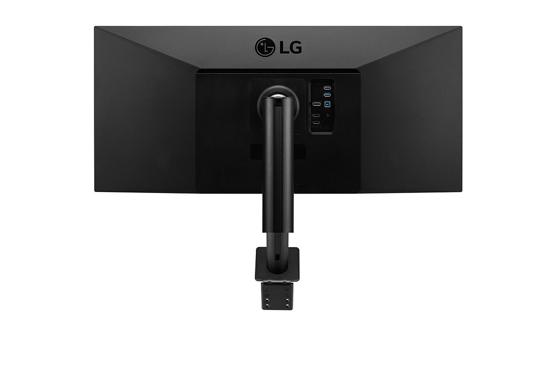 LG Moniteur UltraWide™ QHD IPS HDR Ergo de LG, vue arrière en gros plan avec un bras de moniteur au centre, 34WN780-B, thumbnail 12