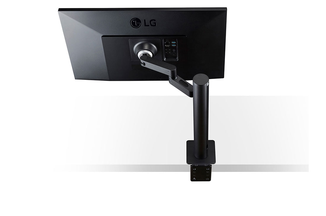 LG Moniteur IPS UHD 4K Ergo de 27&nbsp;pouces avec USB de type C™, vue arrière en gros plan avec bras du moniteur au centre, 27UN880-B, thumbnail 13