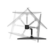 LG Moniteur IPS UHD 4K Ergo de 27&nbsp;pouces avec USB de type C™, vue latérale du moniteur pivoté dans la plage de + 280˚ à - 280˚, 27UN880-B, thumbnail 6